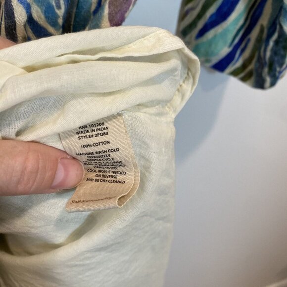 Soft Surroundings Multicolor Wave Pattern Long Sleeve Dress - Picture 6 of 11